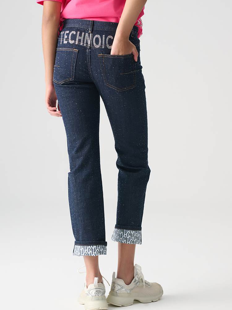 TCH Rhinestone Slim-Fit Stretch Jeans