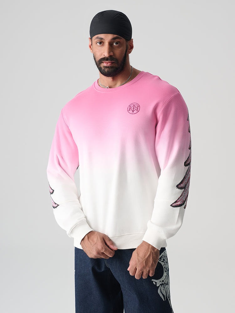 TCH Logo Long Sleeve Gradient Pink Sweatshirt