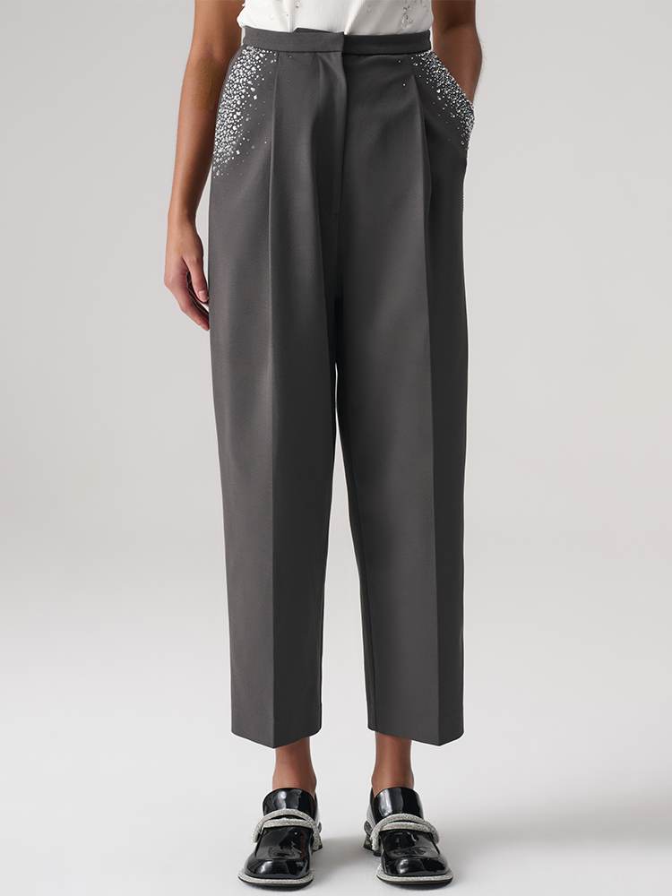 TCH  Hand-Embellished Rhinestone Long Pants