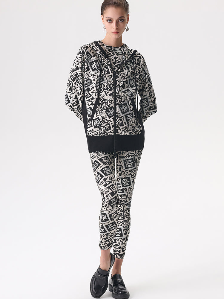 TCH Full Sleeve Print Crop Full-Zip Hoodie