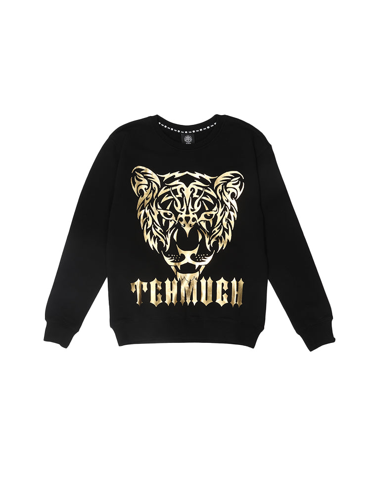 TCH Women's Gold Leopard Crewneck Sweatshirt