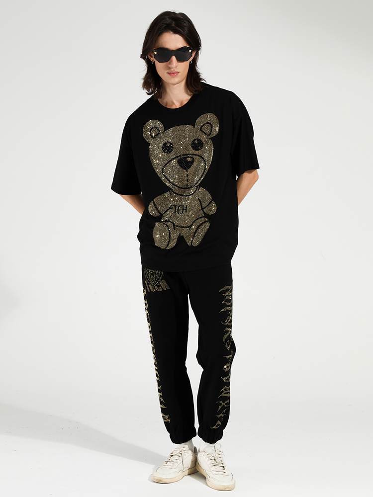 TCH Men's Diamond Bear Short Sleeve Graphic T-Shirt