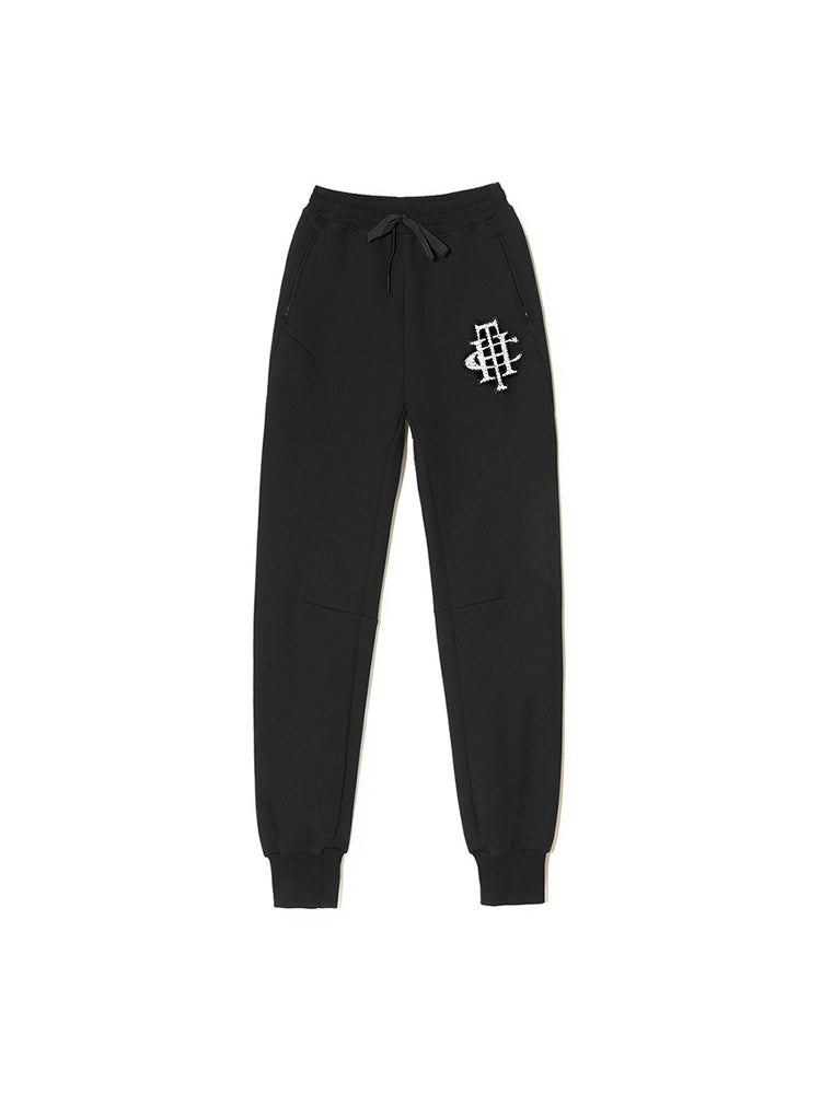 TCH Rhinestone Letter Print High Waist Joggers