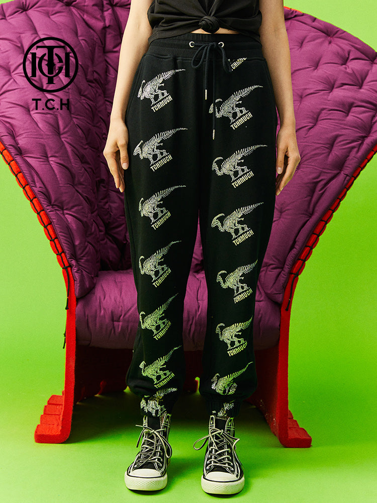 TCH Rhinestone Graphics Joggers Pants