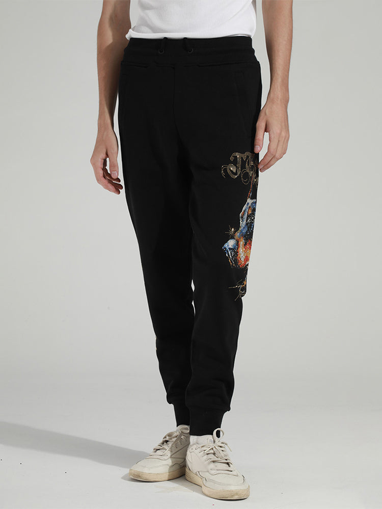 TCH Rhinestone Graphic Regular fit Sweatpants