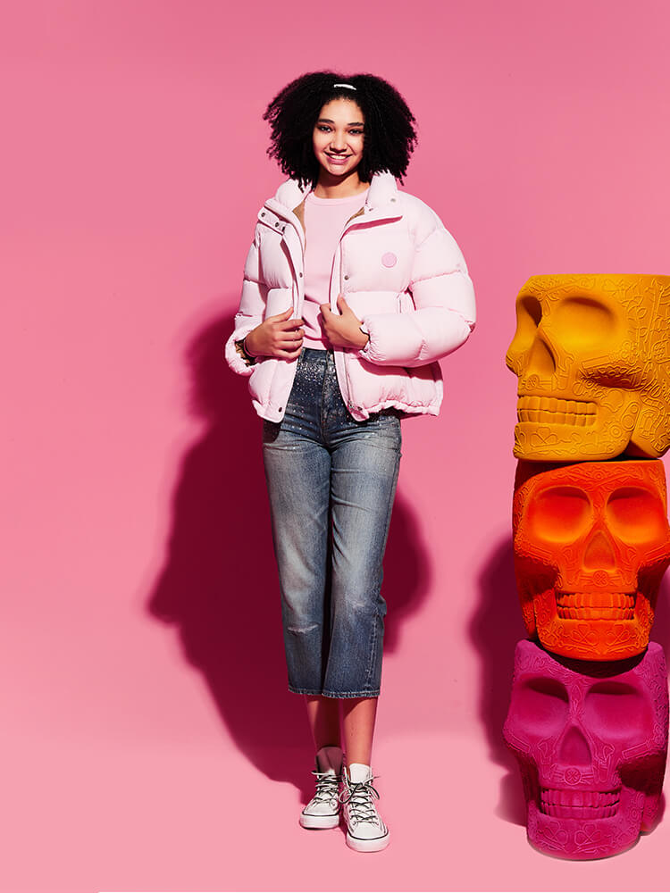 TCH Pink Cropped Puffer Jacket Coat