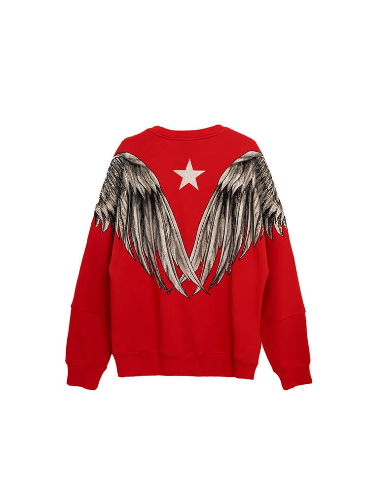 TCH Angel Wings Rhinestone Oversized Unisex Sweatshirt