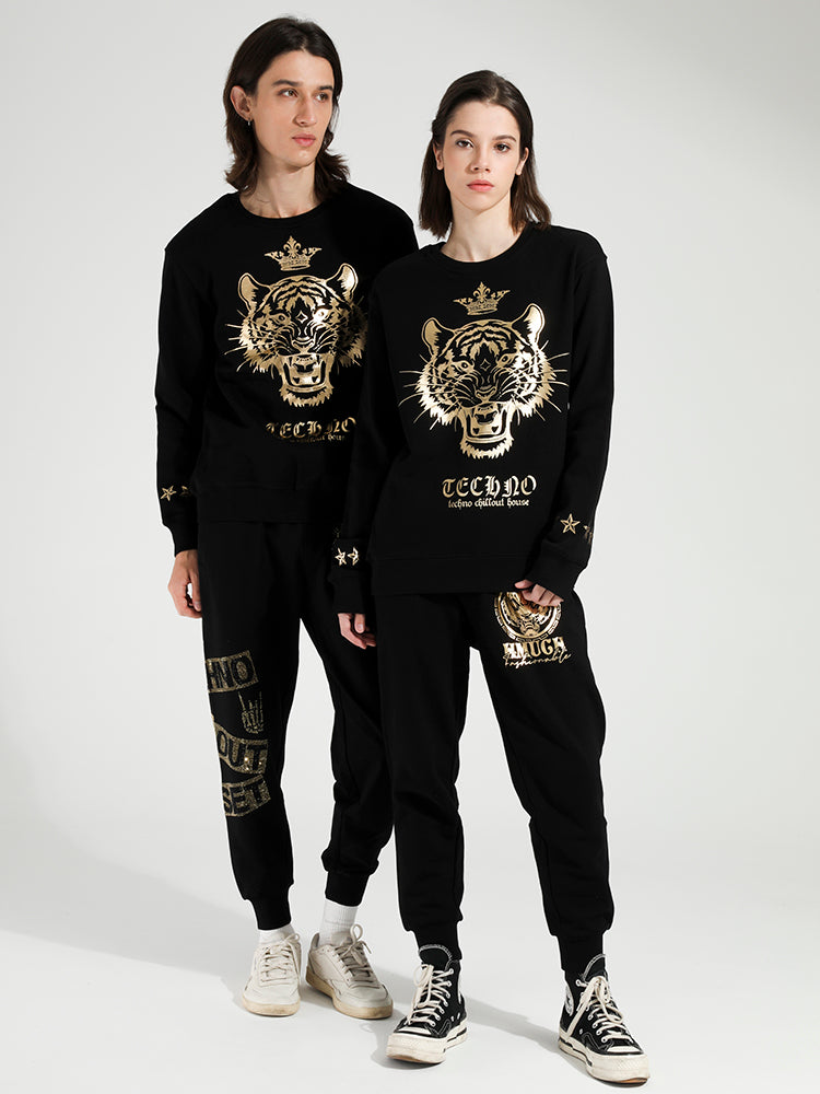 TCH Gold Embossed Tiger Unisex Sweatshirt