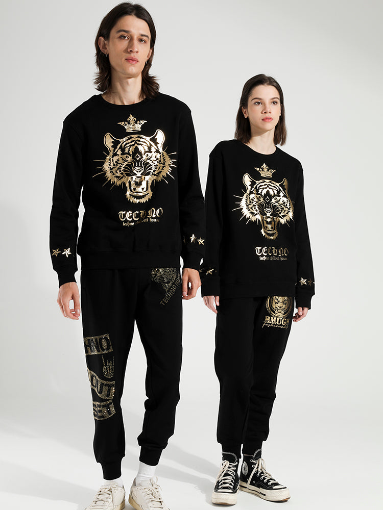 TCH Gold Embossed Tiger Unisex Sweatshirt