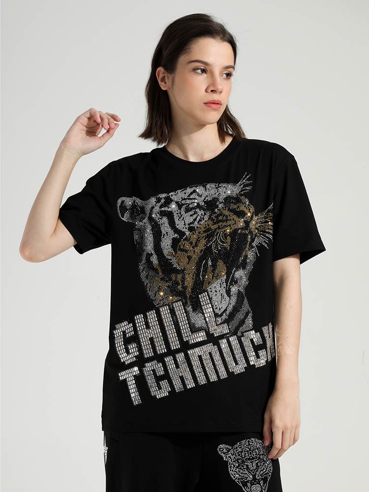 TCH Graphic Animal Hot Diamond Short Sleeve T-Shirt