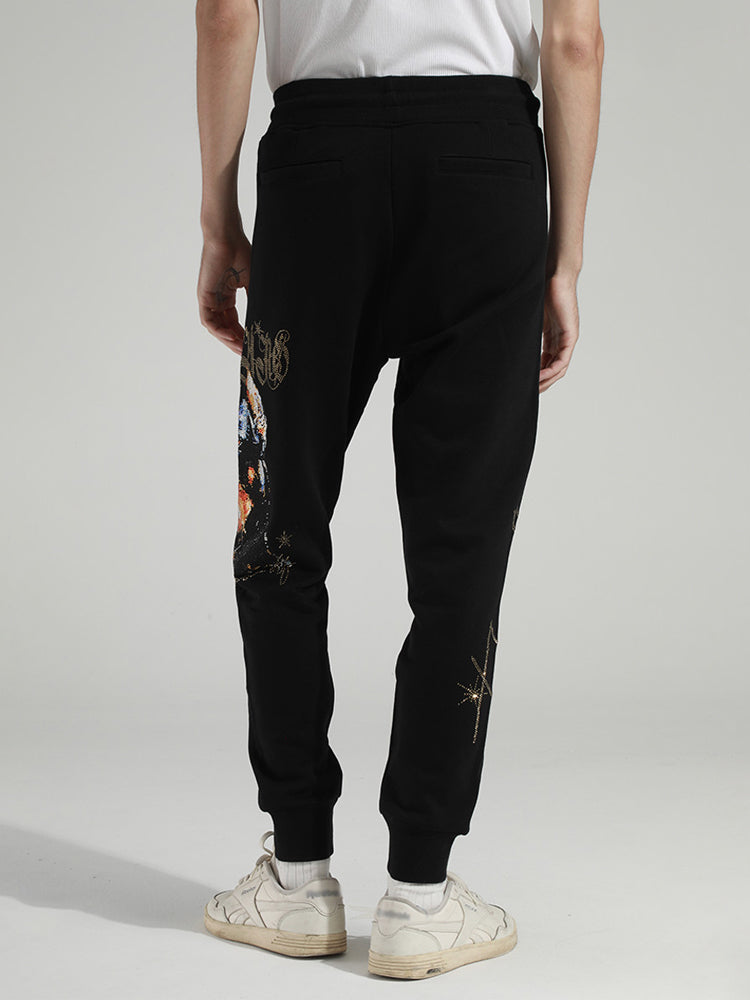 TCH Rhinestone Graphic Regular fit Sweatpants