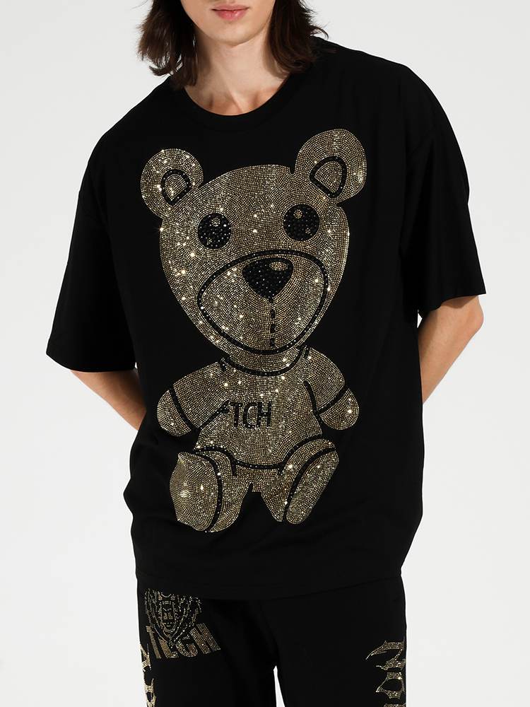 TCH Men's Diamond Bear Short Sleeve Graphic T-Shirt