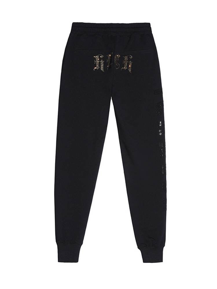 TCH Men's Crown Leopard Rhinestone Straight Pants