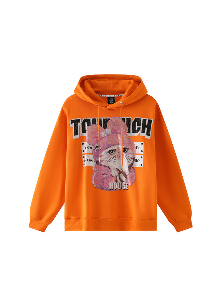 TCH Cartoon Rhinestone Unisex Hoodie