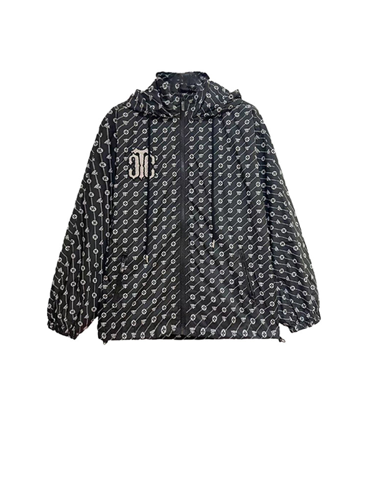 TCH Rhinestone Stamping Zipper Fashion Jacket