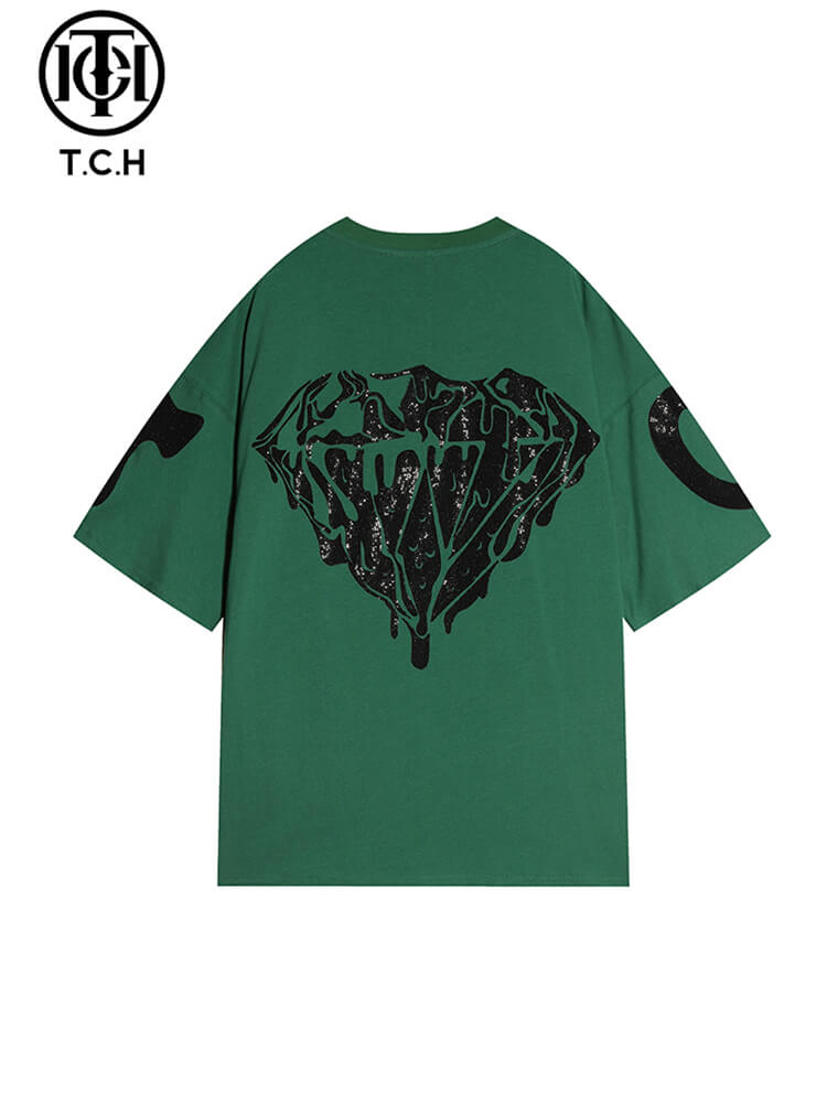 TCH Short Sleeve Unisex Cartoon Rhinestone T-shirt