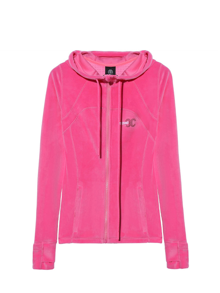 TCH Rhinestone Velour Track Jacket