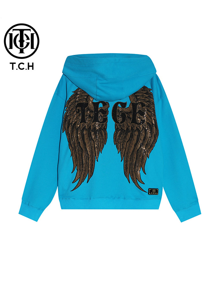 TCH Rhinestone Teddy Bear Long Sleeve Hoodie