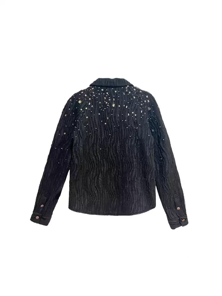 TCH Ruched Crystal-Embellished Jacket