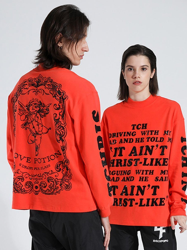 TCH Rhinestone Letter Print Sweatshirt