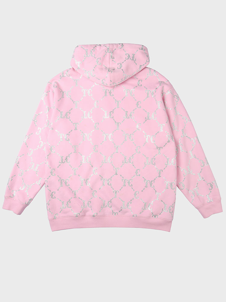 TCH Rhinestone Cartoon Graphic Pink Sweatshirts Hoodie