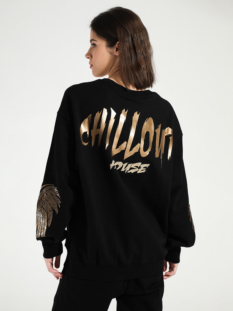 TCH Animal Gold Graphics Long Sleeve Couple Sweatshirt