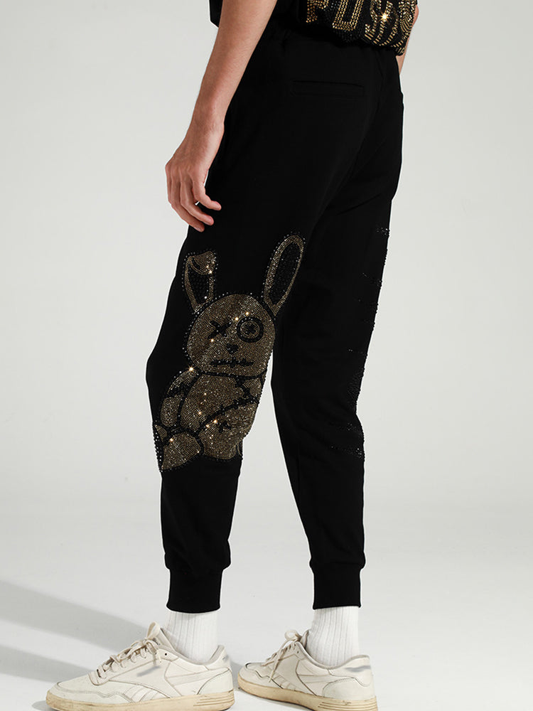 TCH Rhinestone Rabbit High Waist Pants