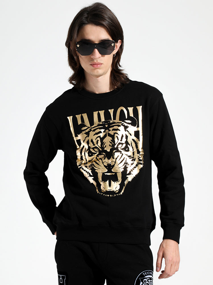 TCH Men's Gold Leopard Long Sleeve Sweatshirt