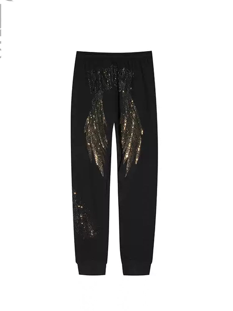 TCH Graphics Rhinestone Wings Long Pants