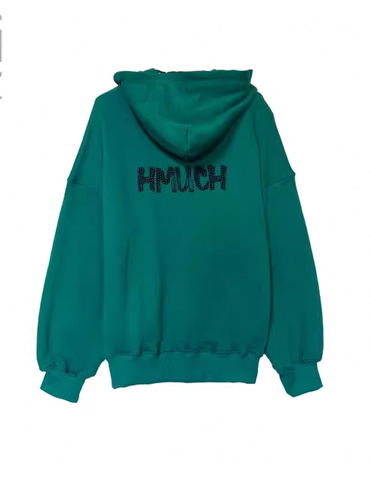 TCH Rhinestone Graphic Hip Hop Hoodie