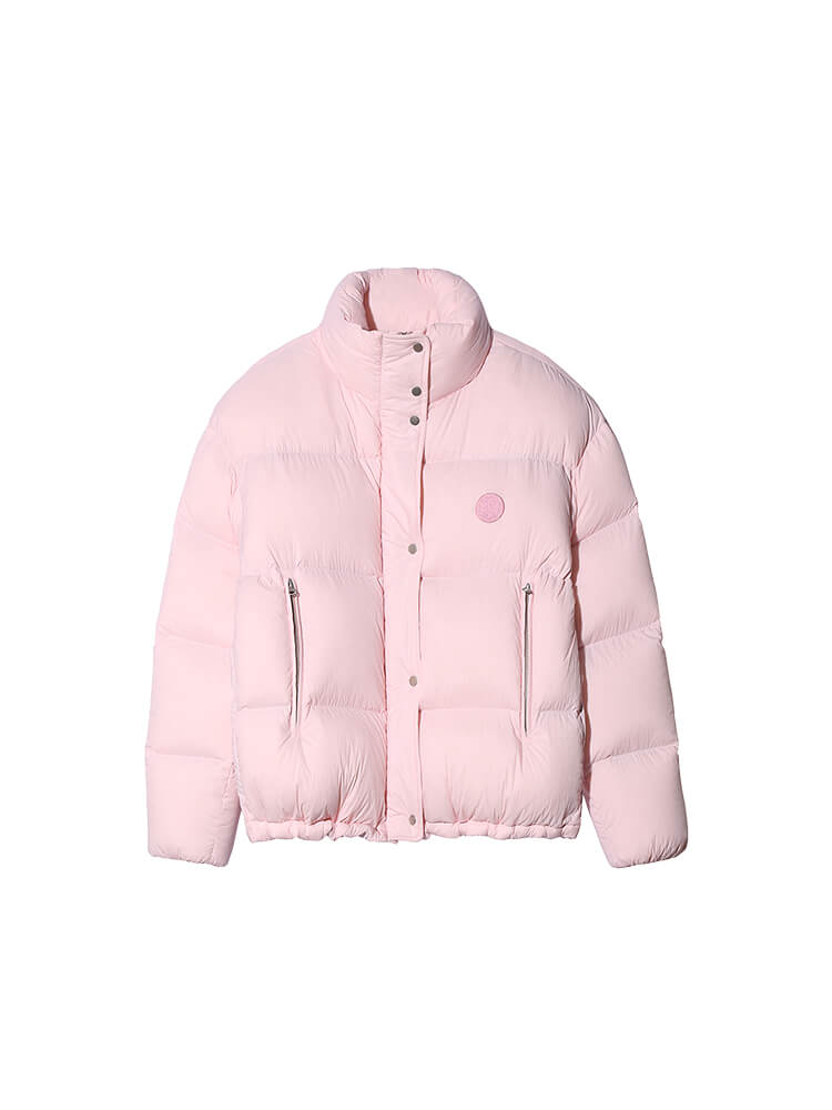 TCH Pink Cropped Puffer Jacket Coat