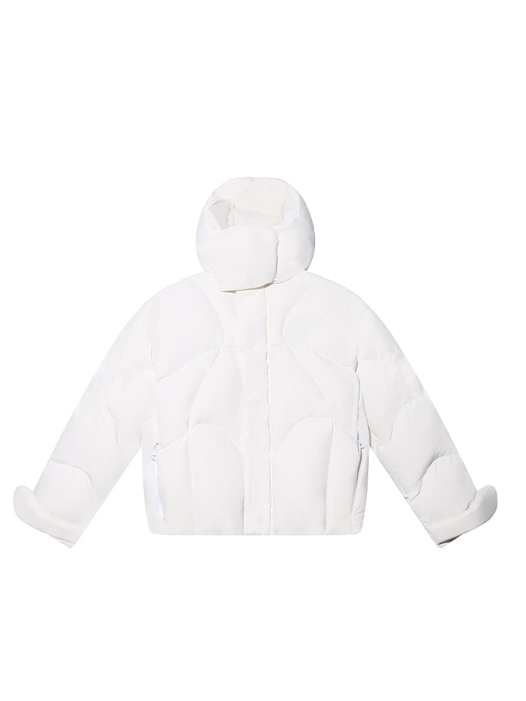 TCH Hoodie Zip Cropped Puffer Jacket Coat