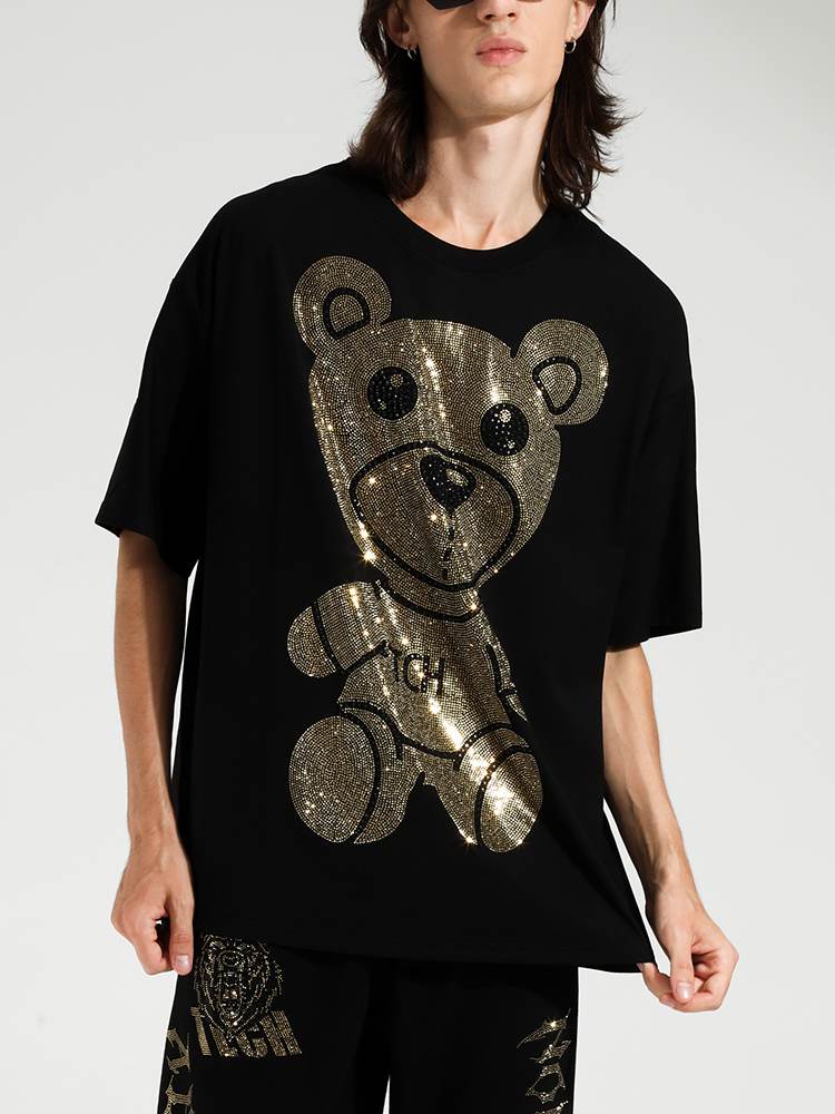 TCH Men's Diamond Bear Short Sleeve Graphic T-Shirt