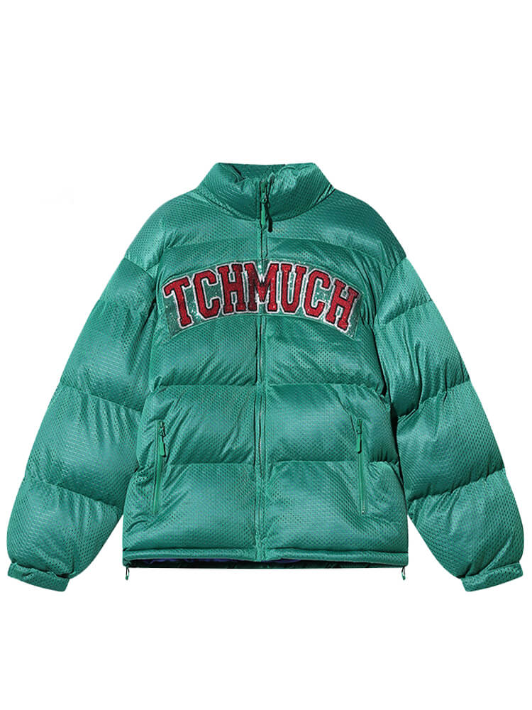 TCH Rhinestone Letter Thickened Down Jacket