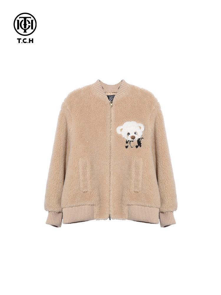 TCH Zip Up  Fleece Oversized Sherpa Jacket