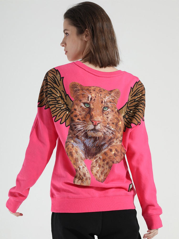 TCH Hot Diamond Wing Leopard Sweatshirt