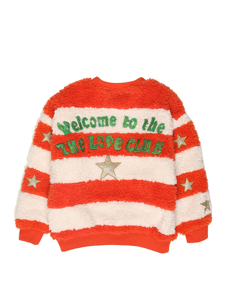 TCH Cartoon Hot Diamond Fleece Contrast Sweater