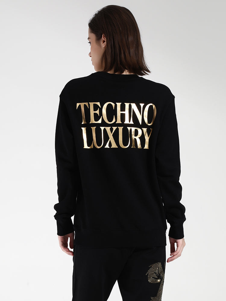 TCH Women's Gold Leopard Long Sleeve Sweatshirt