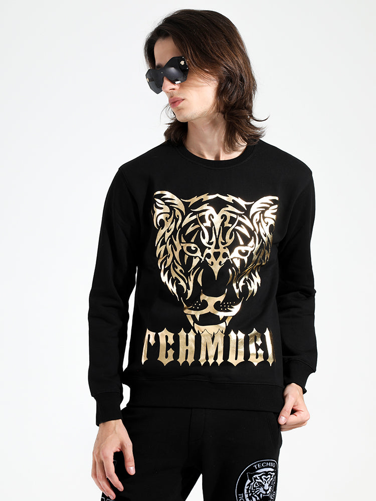 TCH Men's Gold Leopard Crewneck Sweatshirt