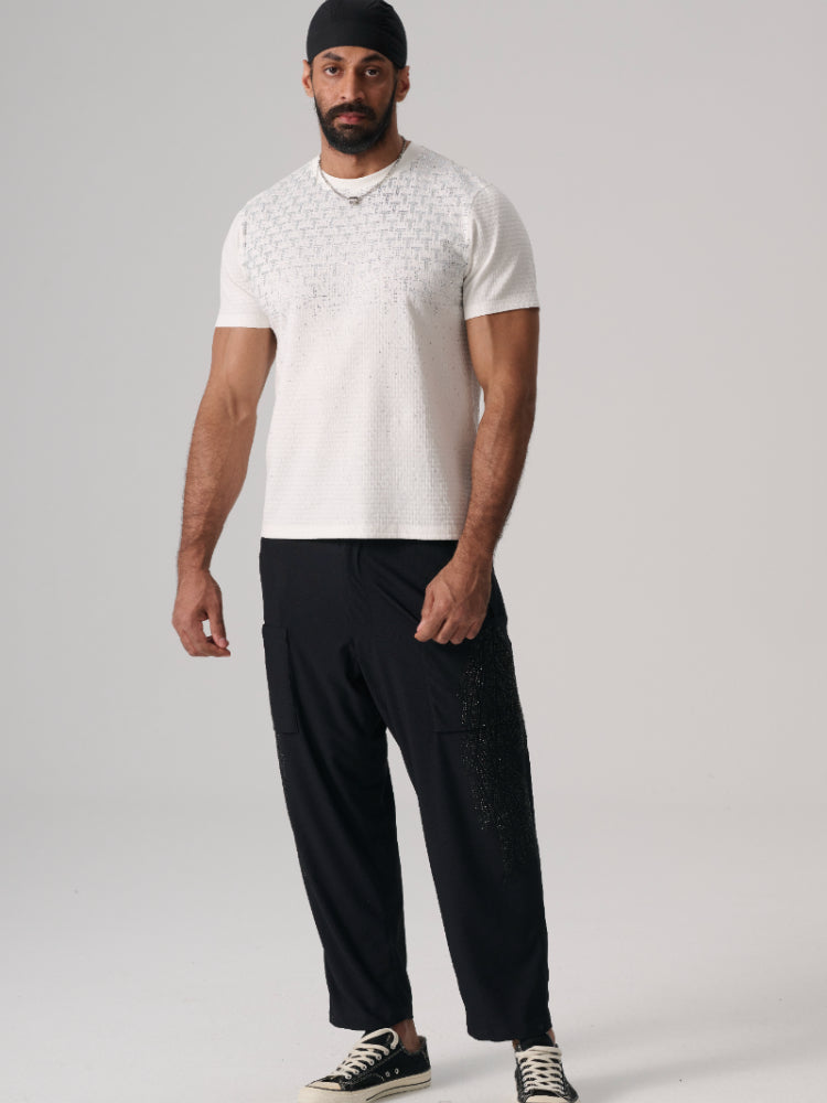 TCH Diamond-Embedded Relaxed-Fit T-Shirt