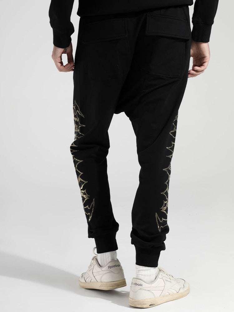 TCH Hot Diamond Drawstring Printed Jogger Pants