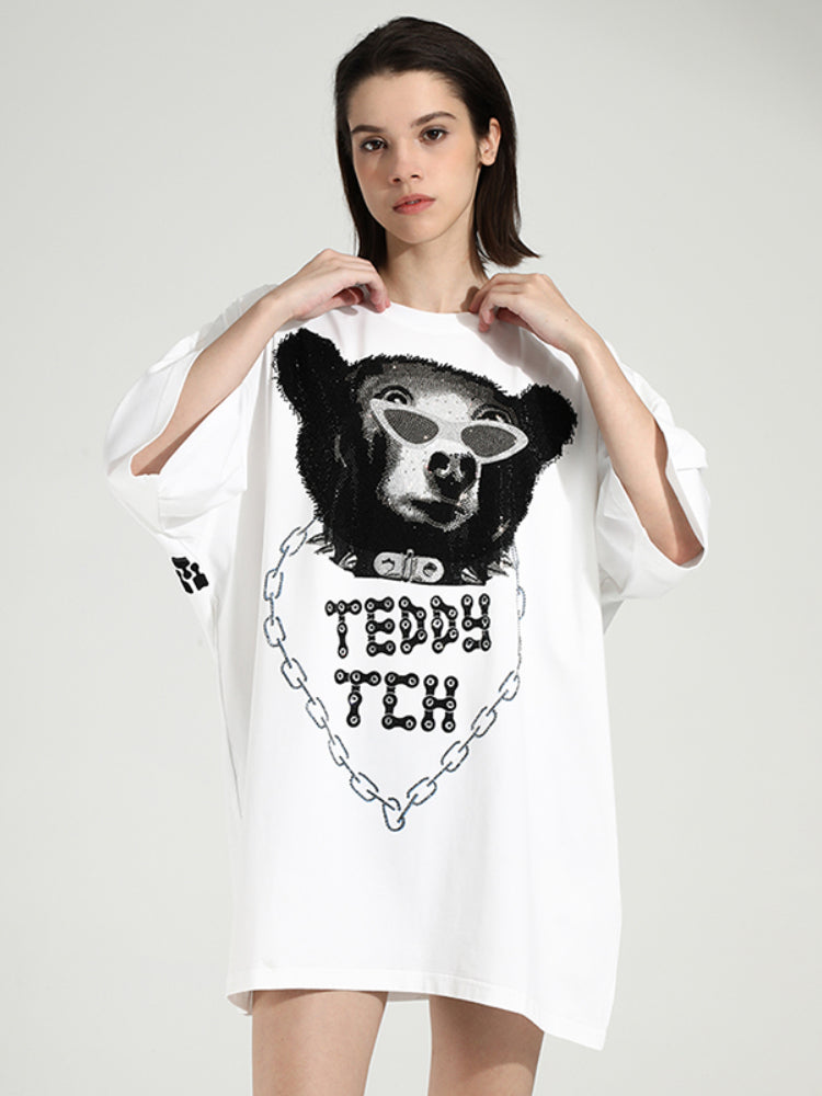 TCH Diamond Printed CrewNeck T-Shirt