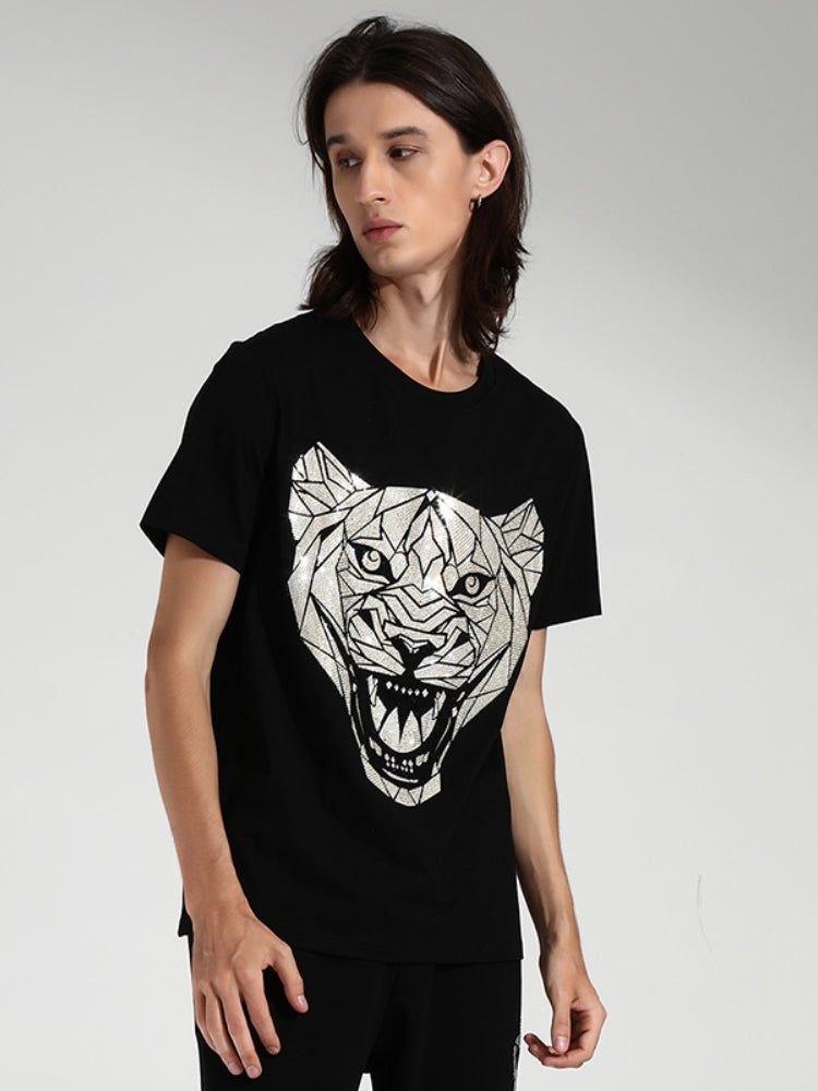 TCH Leopard Printed Crew Neck T-Shirt