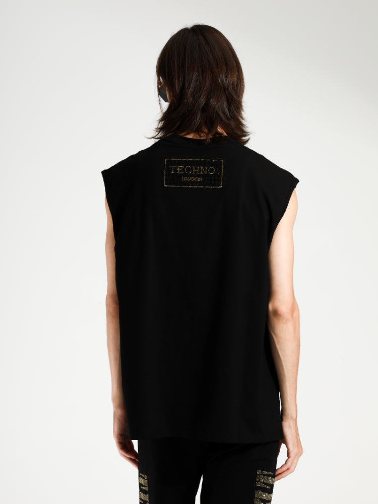 TCH Men Diamond-Embedded Tank Top