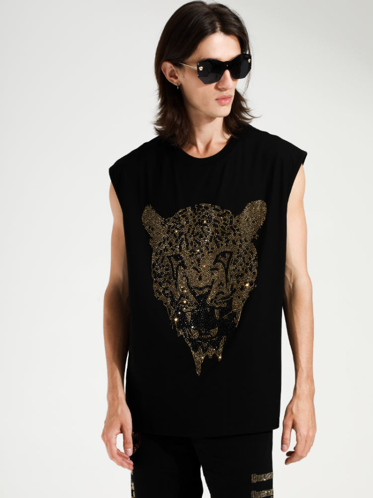 TCH Men Diamond-Embedded Tank Top