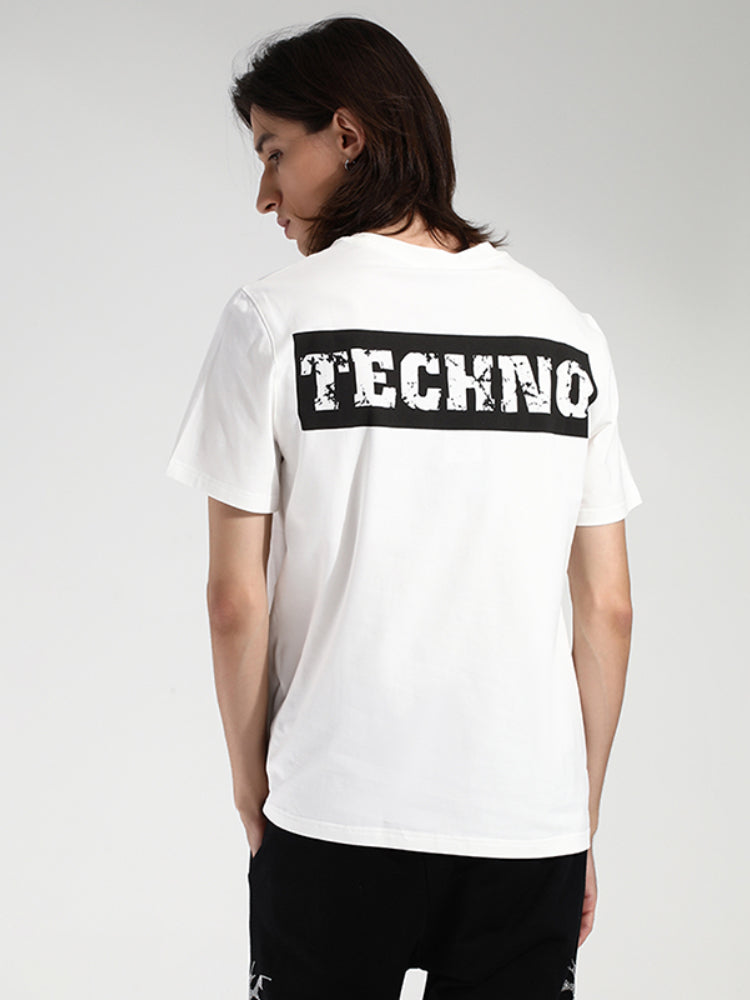 TCH Printed Crew Neck Straight T-Shirt