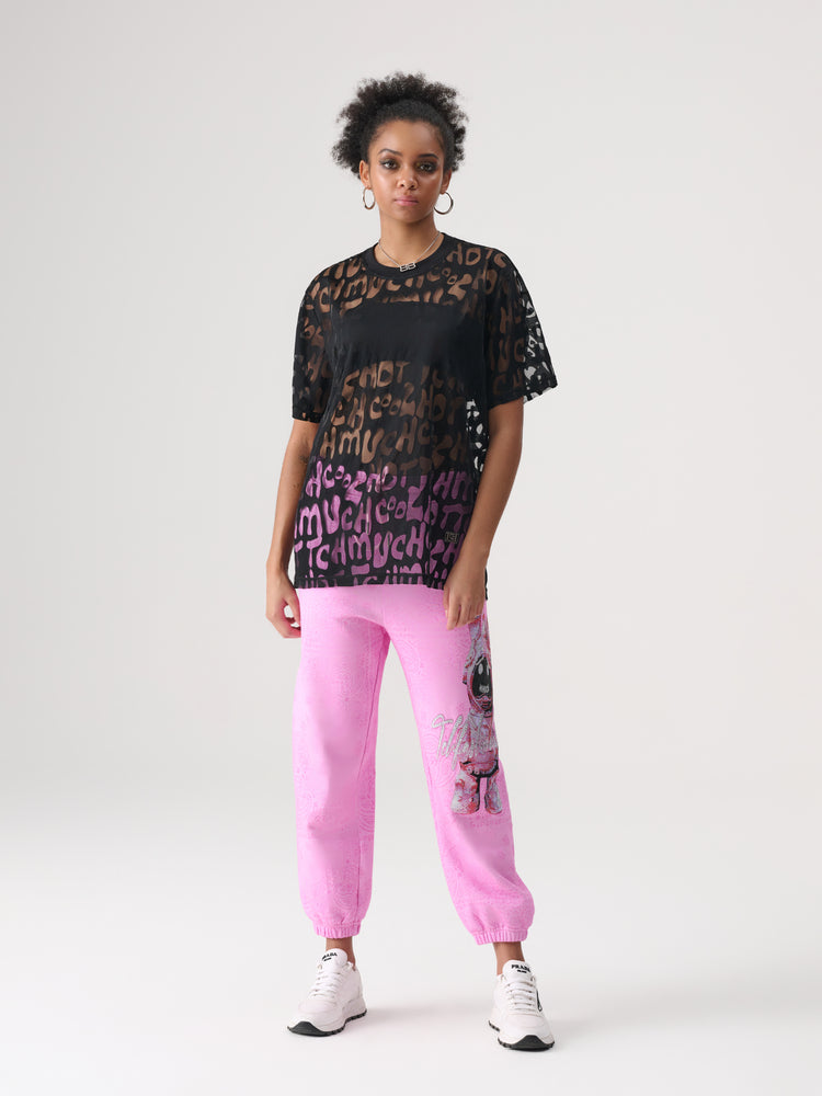 TCH Printed Rhinestone Pink Pants