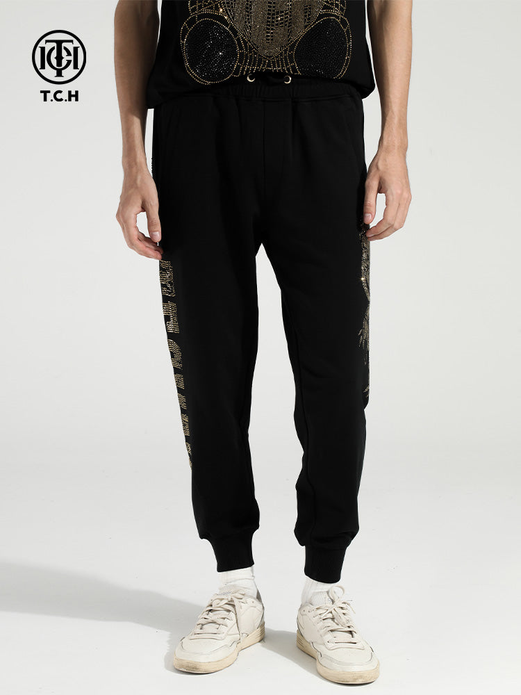 TCH Men's Printed Drawstring Jogger Pants