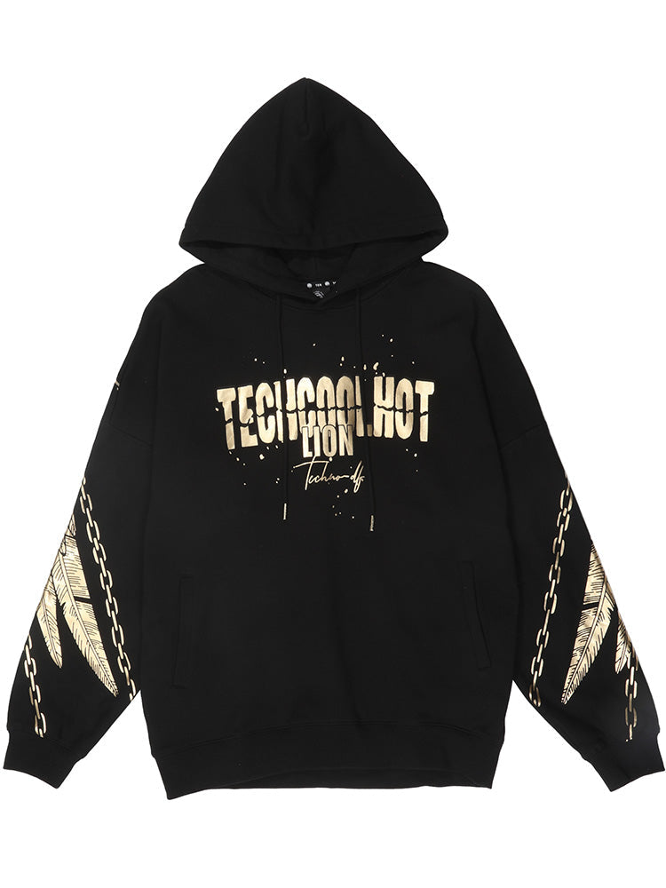 TCH Wing Print Cotton hoodie Sweatshirt