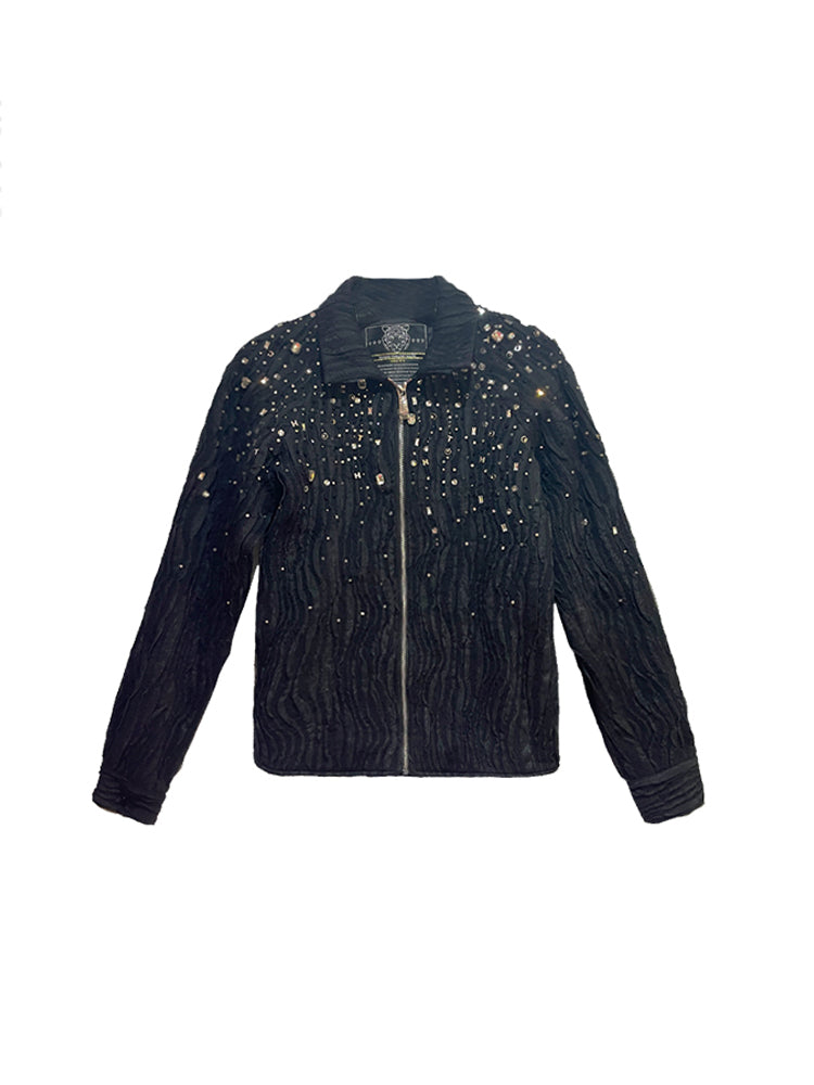 TCH Ruched Crystal-Embellished Jacket